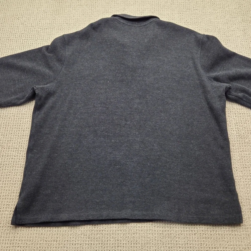 Polo Ralph Lauren Pullover Quarter Zip Sweatshirt Charcoal Grey Mens‎ XXL